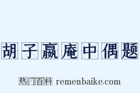 胡子嬴庵中偶题是什么意思的图片